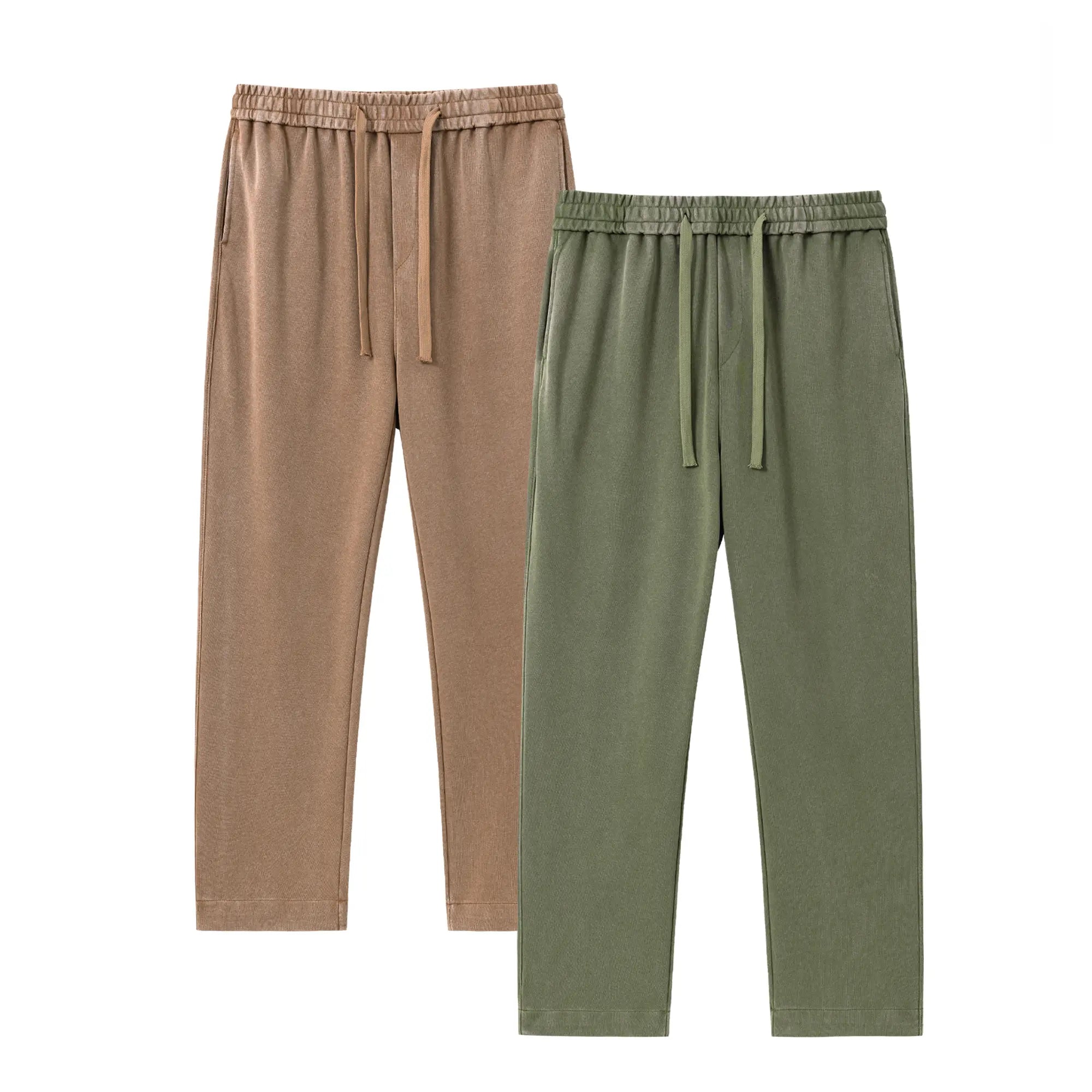 3 pack men’s acid wash, washed cotton solid color athletic casual sweatpants, unisex