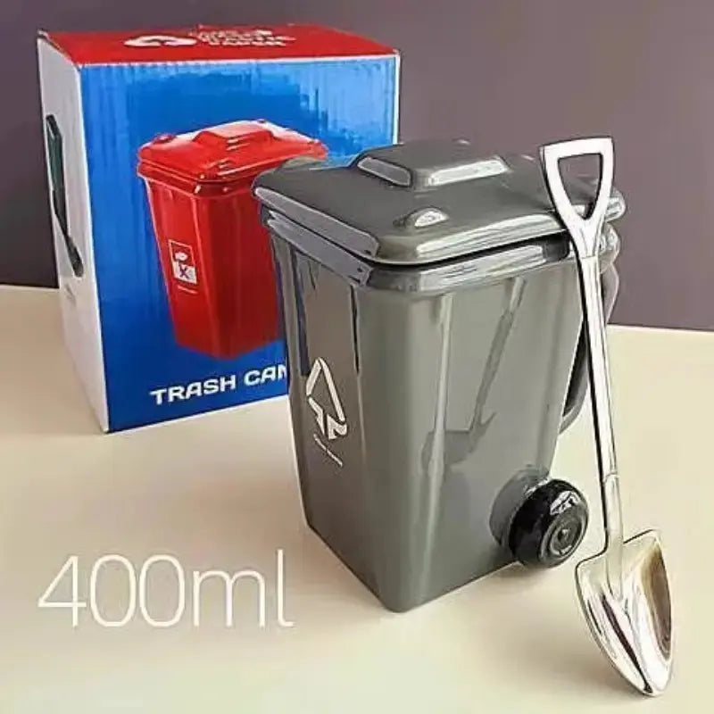 Creative Trash Can Shaped Ceramic Coffee Mug, Funny Novelty Water Cup, Unique Birthday Gift for Best Friend, Novelty Drinkware, Beverage