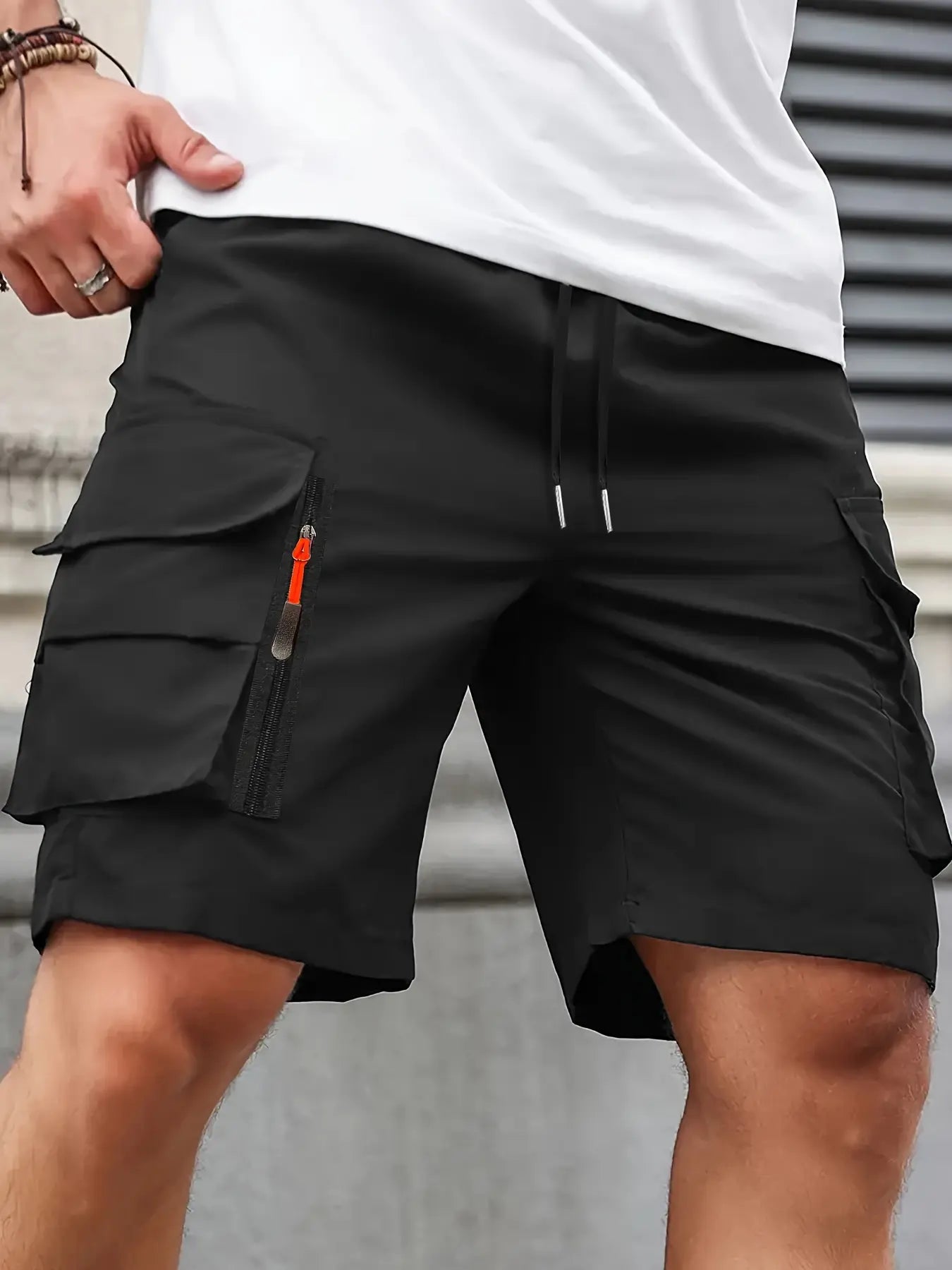 Men’s New Cargo Shorts 3 PackMen's summerZippered pocket.Loose.Outdoor Sports Knee Length Casual Shorts