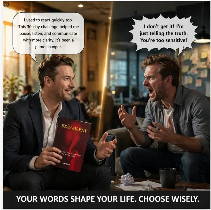 Prycken STAY SILENT: A 30 Day Challenge to Transform the Way You Speak. Master Self-Control & Emotional Intelligence | Build Powerful Communication  — A Practical Self-Growth & Daily Reading Book|Limited-Time Shipping Included