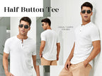 JMIERR Men's Plain Muscle Slim Fitted Henley Shirts Crewneck Longline T-Shirt Gym Workout Athletic Shirt Tees with Button Menswear Casual Tops,Men's Classic Streetwear Clothing for Daily Wear,Fall Fashion Outfits 2026
