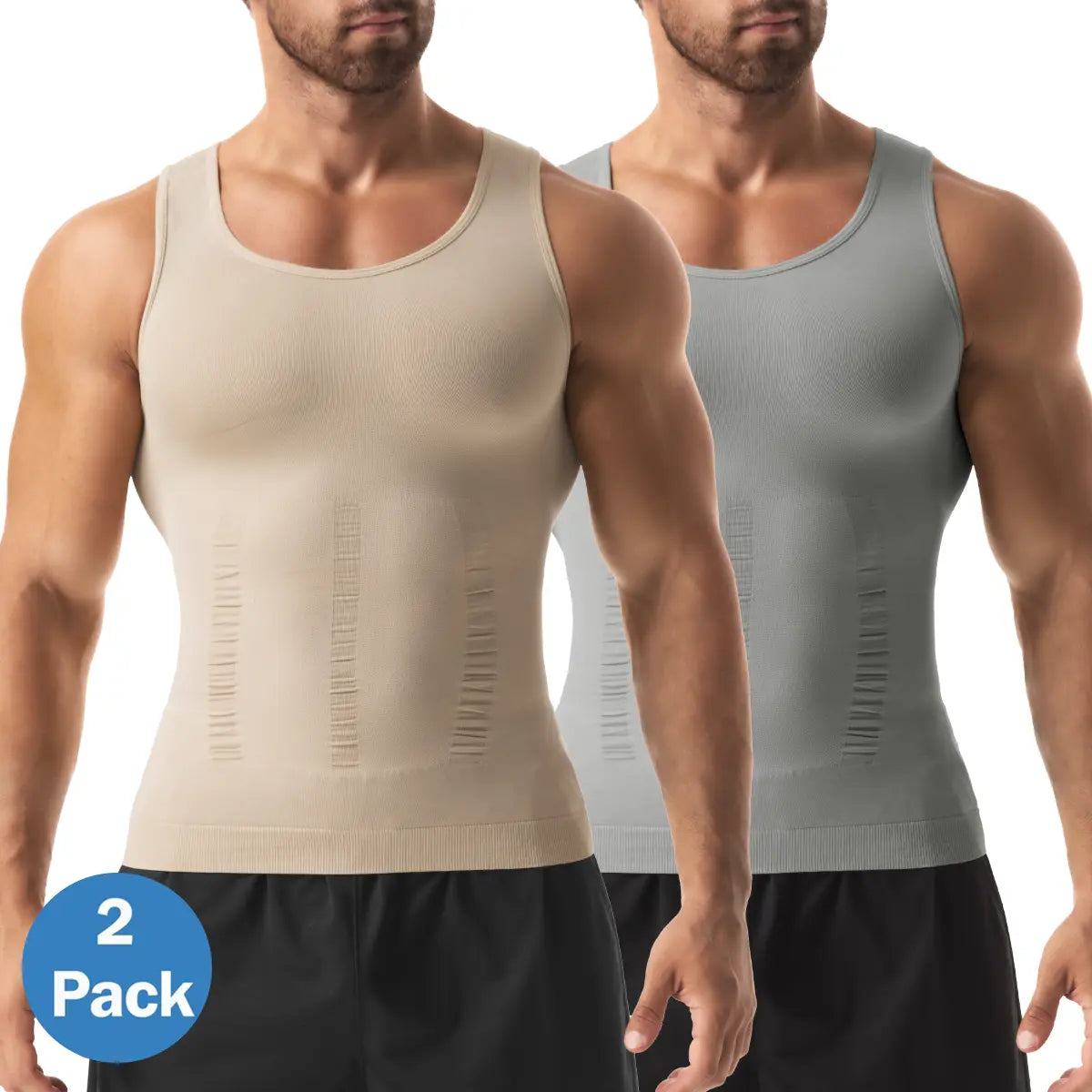 1/2/3/4 Pack Menswear Shapewear Compression Tank Top Daily Casual Undershirt Tummy Control Workout Underwear Shirt Body Shaper Breathable Elastic Soft Stretchy Fabric Sports Sleeveless Fitted