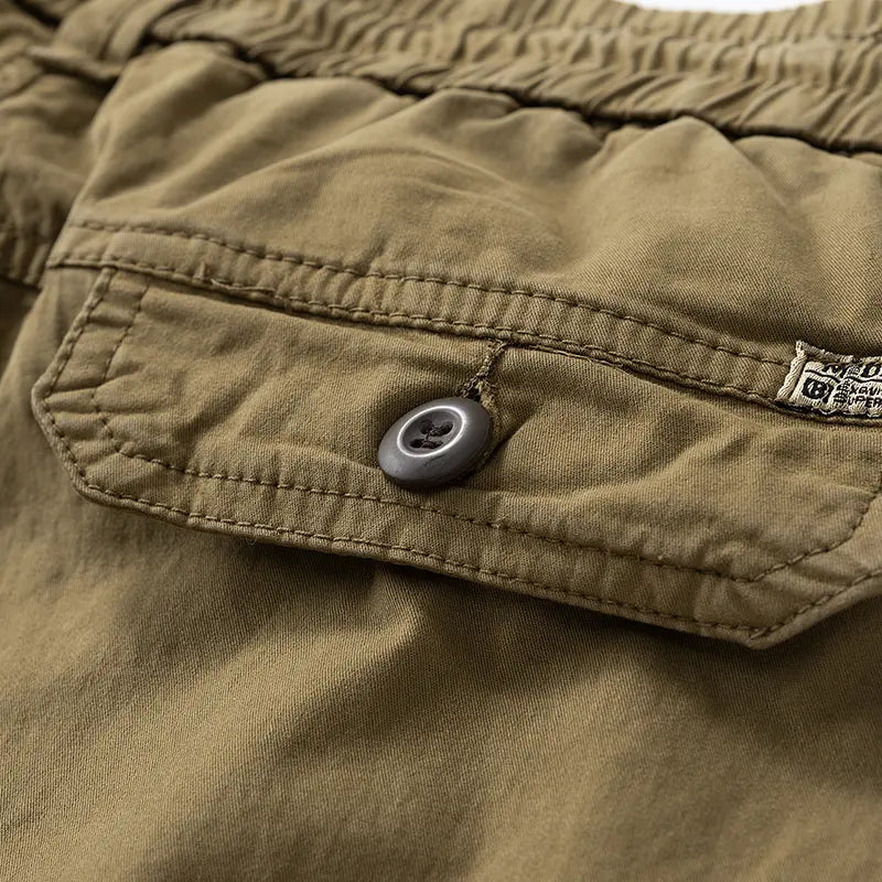 Menswear Fashion Men's Pants - Versatile Functional Cargo Pants for Men, Drawstring Cuffs, Multiple Pockets, Retro Outdoor Casual Style