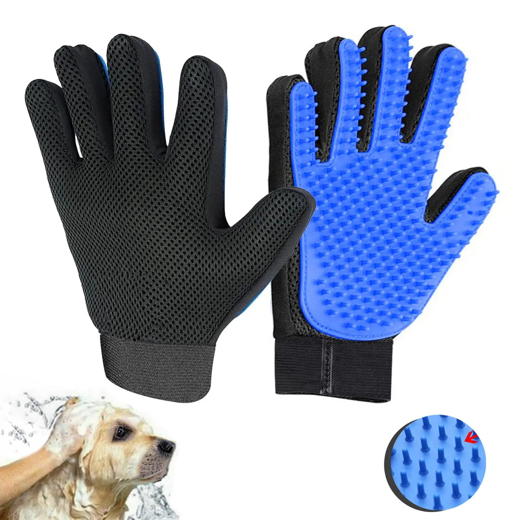 Upgraded 5-Finger Multifunctional Pet Grooming Deshedding & Massage Mitts Set