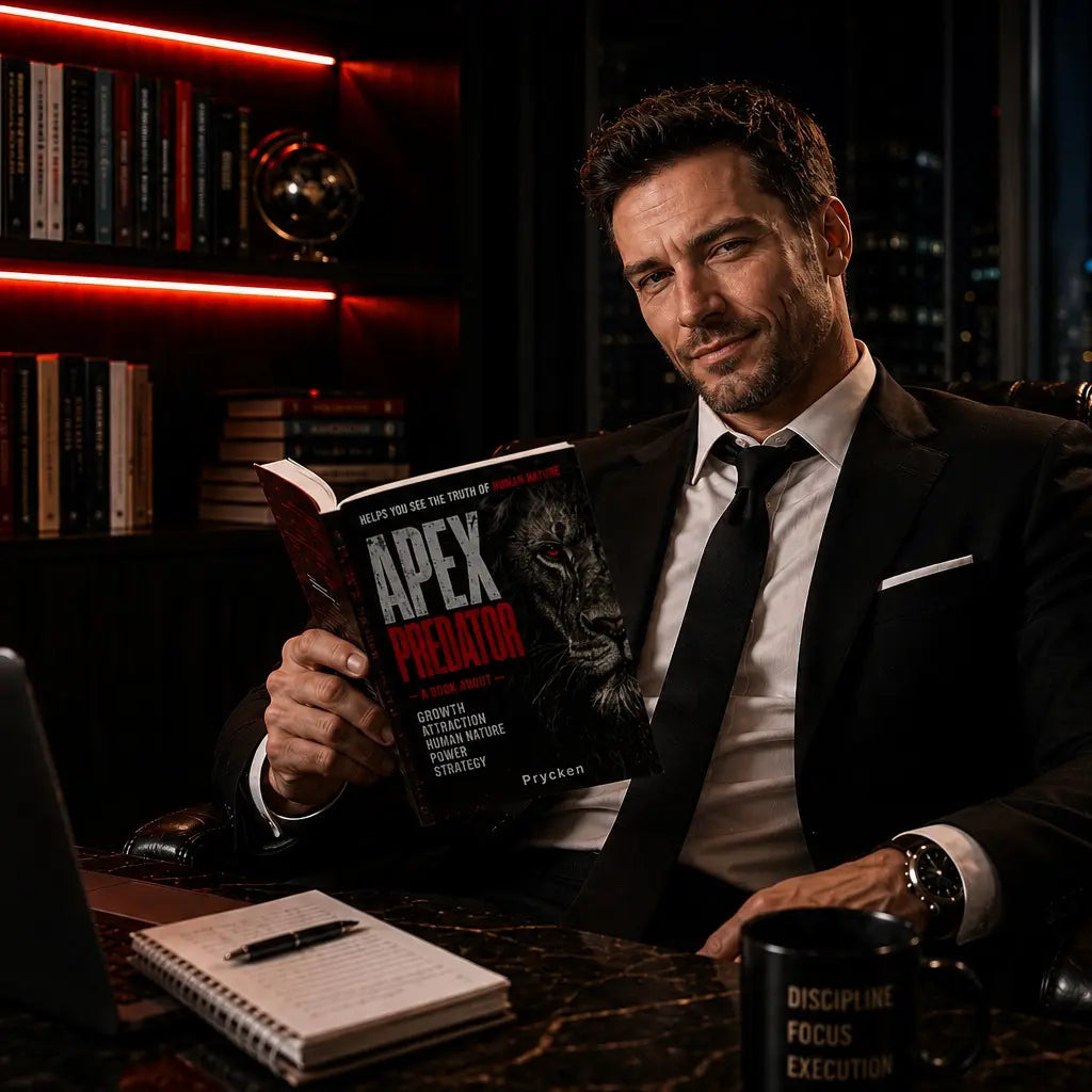 Prycken APEX PREDATOR: Master Human Nature, Power, Attraction & Strategic Thinking — Daily Reading for Adult Men, Personal Growth, Professional Development, Strategic Thinking, and the Perfect Gift | Limited-Time Shipping Included