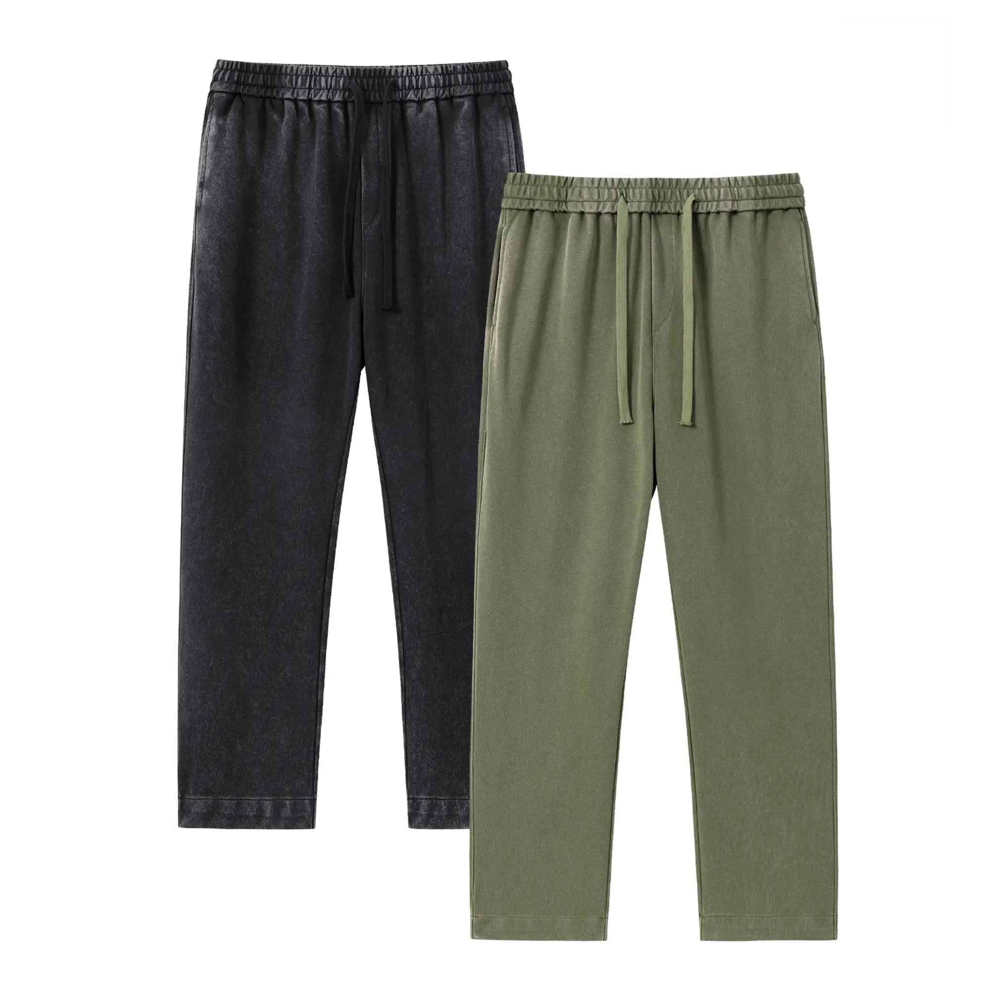 3 pack men’s acid wash, washed cotton solid color athletic casual sweatpants, unisex