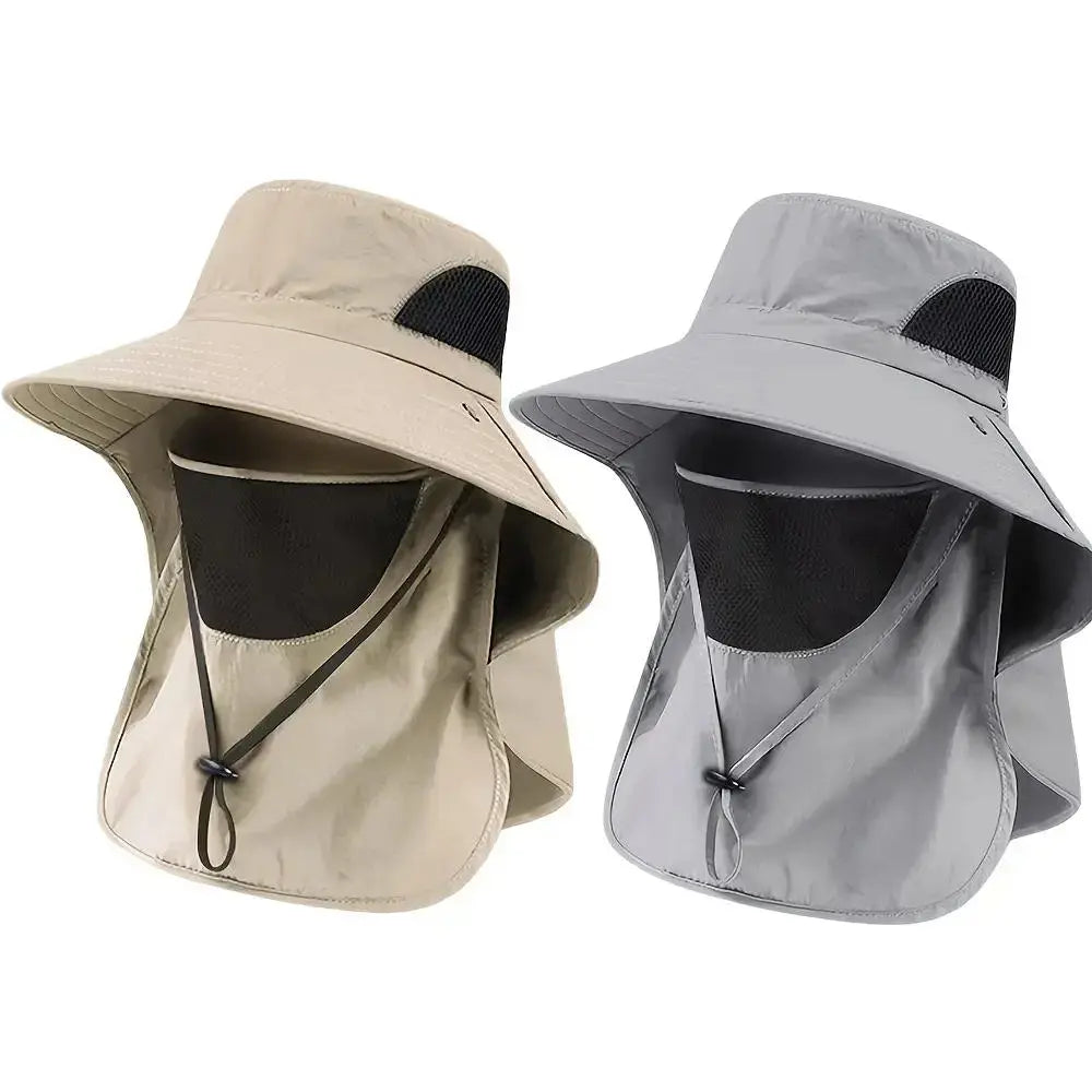summervibes Unisex UPF Sun Hat with Removable Face Cover & Neck Flap