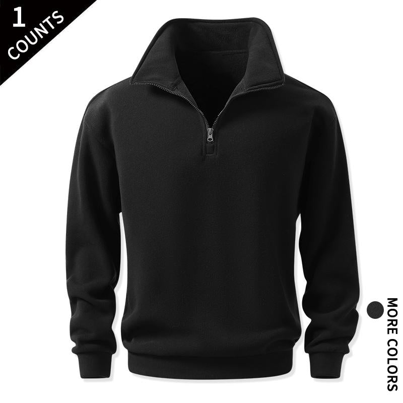 Men's 2-Pack Quarter-Zip Cozy Sweatshirts - Classic Stand Collar Long-Sleeve Mens Clothing, Outdoor Daily Fitness Wear, Guys Anniversary & Boyfriend Birthday Gift