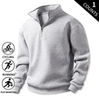 Men’s 3-Pack Quarter-Zip Fleece Sweatshirts, Soft Stand-Collar Loose-Fit Athletic Long-Sleeve Pullover Tops