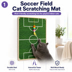 Premium Natural Sisal Cat Scratcher Mat - Indoor Cats Vertical Scratcher, Wall-Mounted Self-Adhesive Pad with Hanging Toy, Furniture Protector for Sofa, Door, Natural Sisal Scratcher
