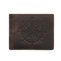 Men's Genuine Cowhide Short Wallet - Foldable, Compass Geometric Pattern, Compartmental Design, Multiple Card Slots, Large Capacity, Chic, Coin Holder/Purse, Casual Accessories for Adults, Ideal Father's Day Gift for Guys,sohochic