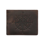 Men's Genuine Cowhide Short Wallet - Foldable, Compass Geometric Pattern, Compartmental Design, Multiple Card Slots, Large Capacity, Chic, Coin Holder/Purse, Casual Accessories for Adults, Ideal Father's Day Gift for Guys,sohochic