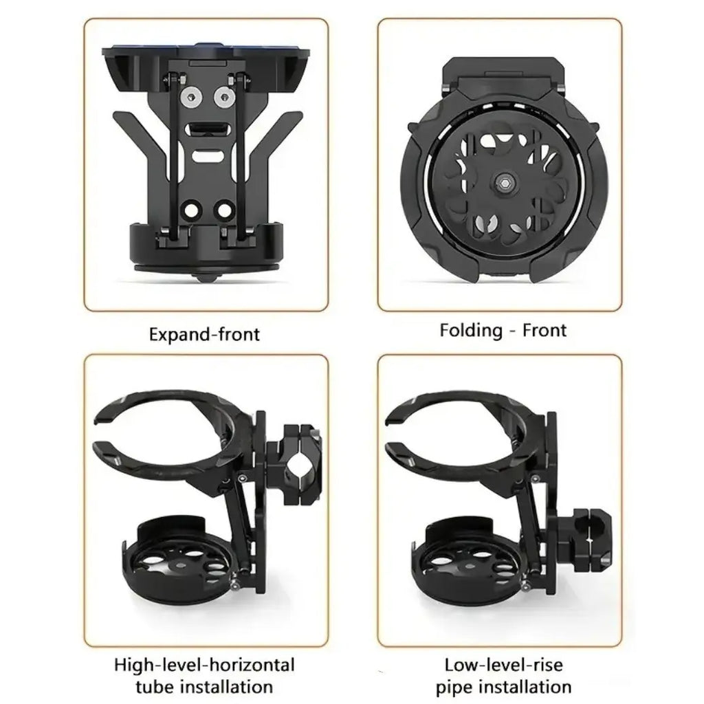 Bike Water Holder, Rotating Bottle Cage, Foldable Cup Mount Adjustable Folding Design, 360 Degree Rotation Support, for Adults Scooter Stroller Cycling Hiking Travel Outdoor Riding