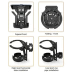 Bike Water Holder, Rotating Bottle Cage, Foldable Cup Mount Adjustable Folding Design, 360 Degree Rotation Support, for Adults Scooter Stroller Cycling Hiking Travel Outdoor Riding