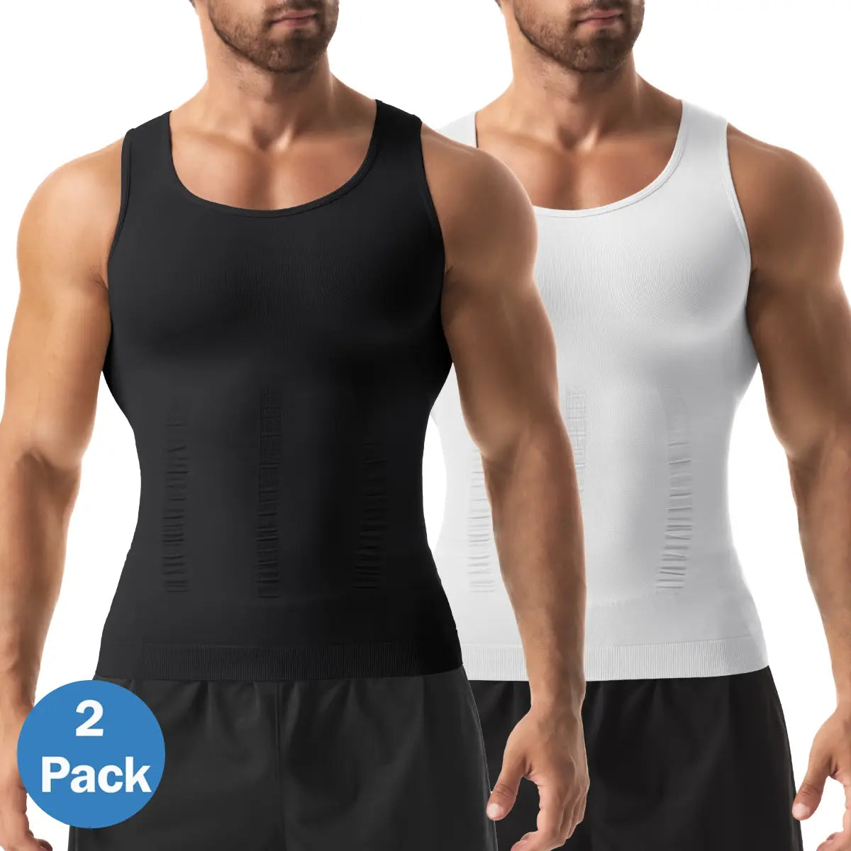 1/2/3/4 Pack Menswear Shapewear Compression Tank Top Daily Casual Undershirt Tummy Control Workout Underwear Shirt Body Shaper Breathable Elastic Soft Stretchy Fabric Sports Sleeveless Fitted