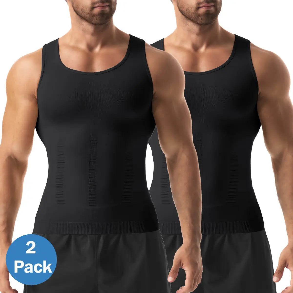 1/2/3/4 Pack Menswear Shapewear Compression Tank Top Daily Casual Undershirt Tummy Control Workout Underwear Shirt Body Shaper Breathable Elastic Soft Stretchy Fabric Sports Sleeveless Fitted