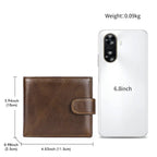 Vintage Men's Top-Grain Leather Bi-Fold Wallet - Classic Shape, Durable Design, Ample Card & Cash Space Money Organizer for Everyday Use, Men's Accessories, Gift for Boyfriend or Him on Birthdays
