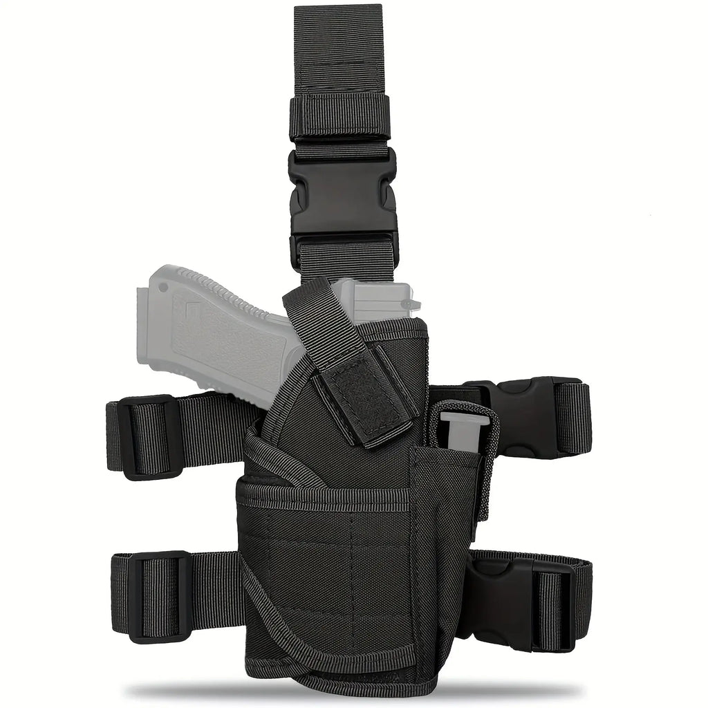 Universal Leg Holster, Adjustable Right Thigh Secure Tactical Accessory with Magazine Pouch, Holster System for Hunting & Outdoor Recreation,sohochic