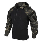 Men's Quick Dry Breathable Camo Long Sleeve Shirt for Hiking