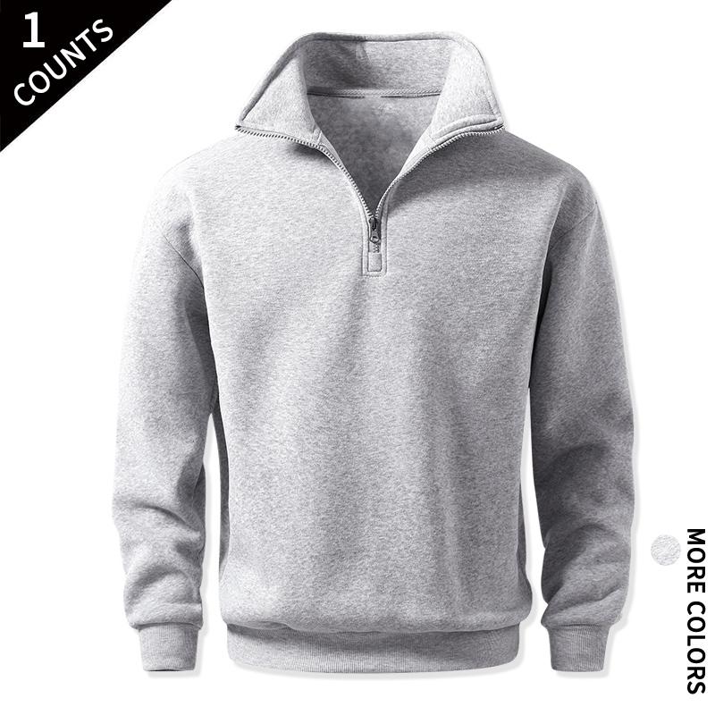 Men's 2-Pack Quarter-Zip Cozy Sweatshirts - Classic Stand Collar Long-Sleeve Mens Clothing, Outdoor Daily Fitness Wear, Guys Anniversary & Boyfriend Birthday Gift
