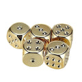 Gold Dice Set, 5-Piece Six-Sided Dice, Bulk Dice, Suitable for Party Board Games, Role-Playing, Poker, Premium Tabletop Games, Ideal Gift for Collectors and Enthusiasts