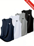 Men's 4-Pack Quick-Dry Loose-Fit Athletic Tank Tops