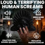 Screaming Aztec Death Whistle by Parsin, Handmade Unique & Loudest Authentic Human Sounding Whistle, Natural Pottery Whistle with Storage Bag, Suitable for Fun Activities & Pranks