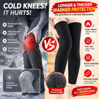 Unisex Long Winter Knee Warmers with Thick Lining and Stretch Fit