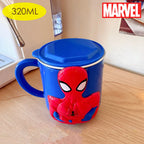 Marvel Officially Licensed Spider-Man 3D Mug, Stainless Steel Insulated Coffee Cup with Lid & Straw, 260ml/320ml, Aesthetic Desk Decor, Back to School Teen Boy Gamer Gift, Heavy Duty Leakproof Travel Tumbler