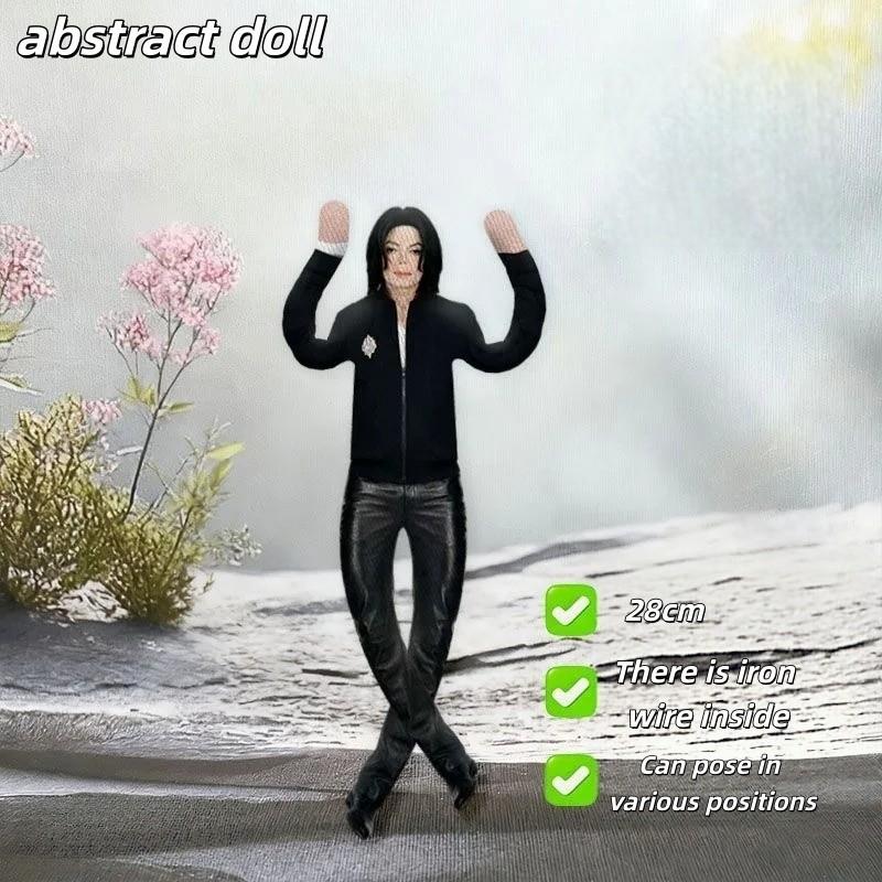 Michael Jackson Role-Playing Prop Doll, Plush Toy, Room Decor, Abstract Jointed Figure, multi jointed collectible, Gift Item, Trendy Character Accessory