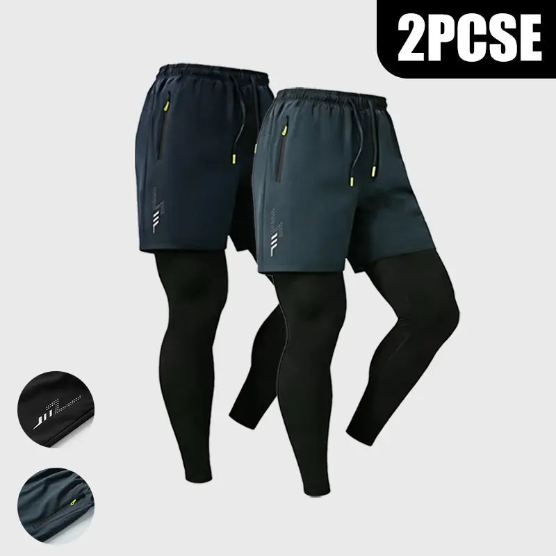 Men's 2-in-1 Compression Shorts | Lightweight Breathable Running Shorts