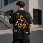 Men's UFC 329 Black Conor McGregor T-Shirt, The Notorious UFC Graphic Tee, UFC MMA Shirt, Gift for Fighters, Sports Apparel,Regular,Grunge