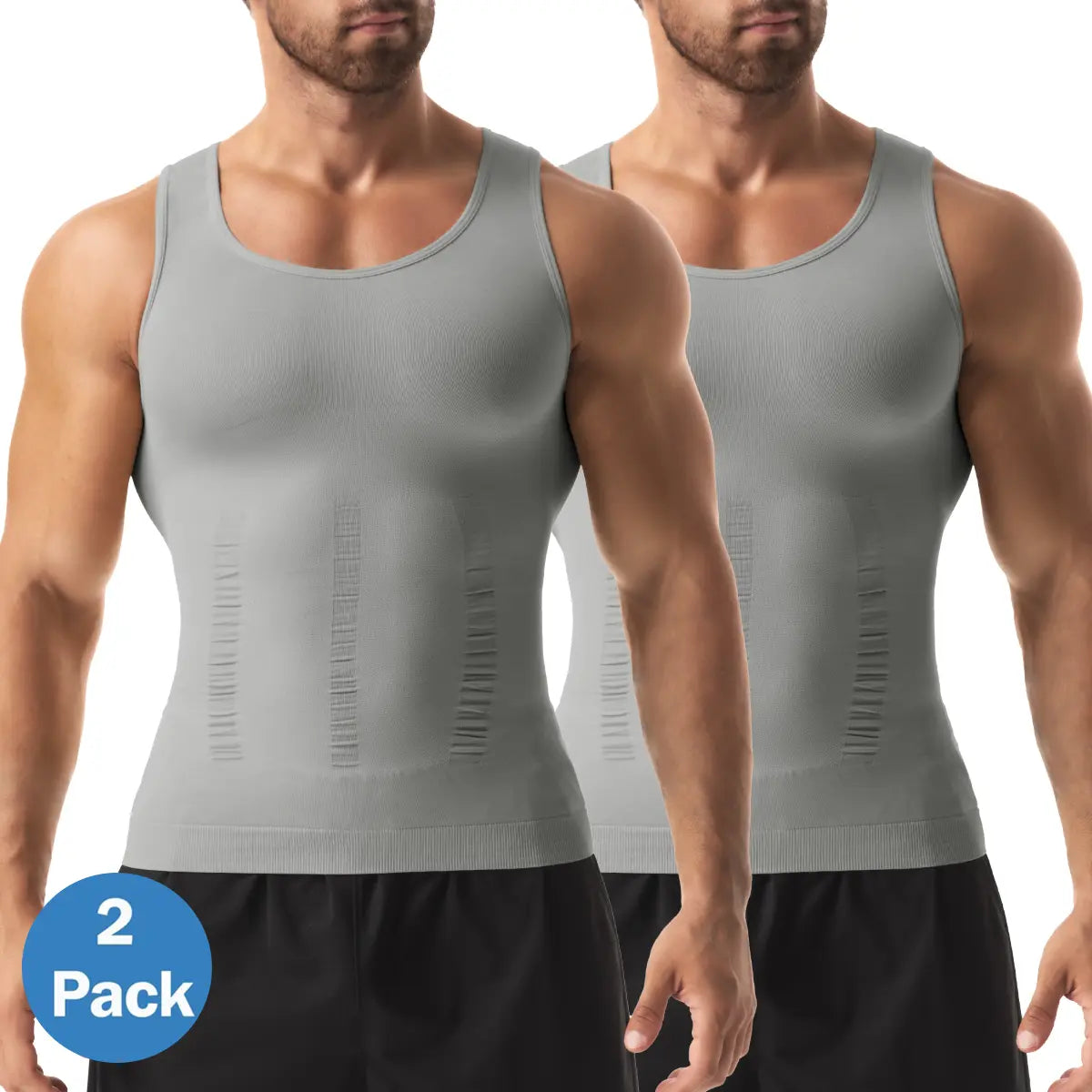 1/2/3/4 Pack Menswear Shapewear Compression Tank Top Daily Casual Undershirt Tummy Control Workout Underwear Shirt Body Shaper Breathable Elastic Soft Stretchy Fabric Sports Sleeveless Fitted