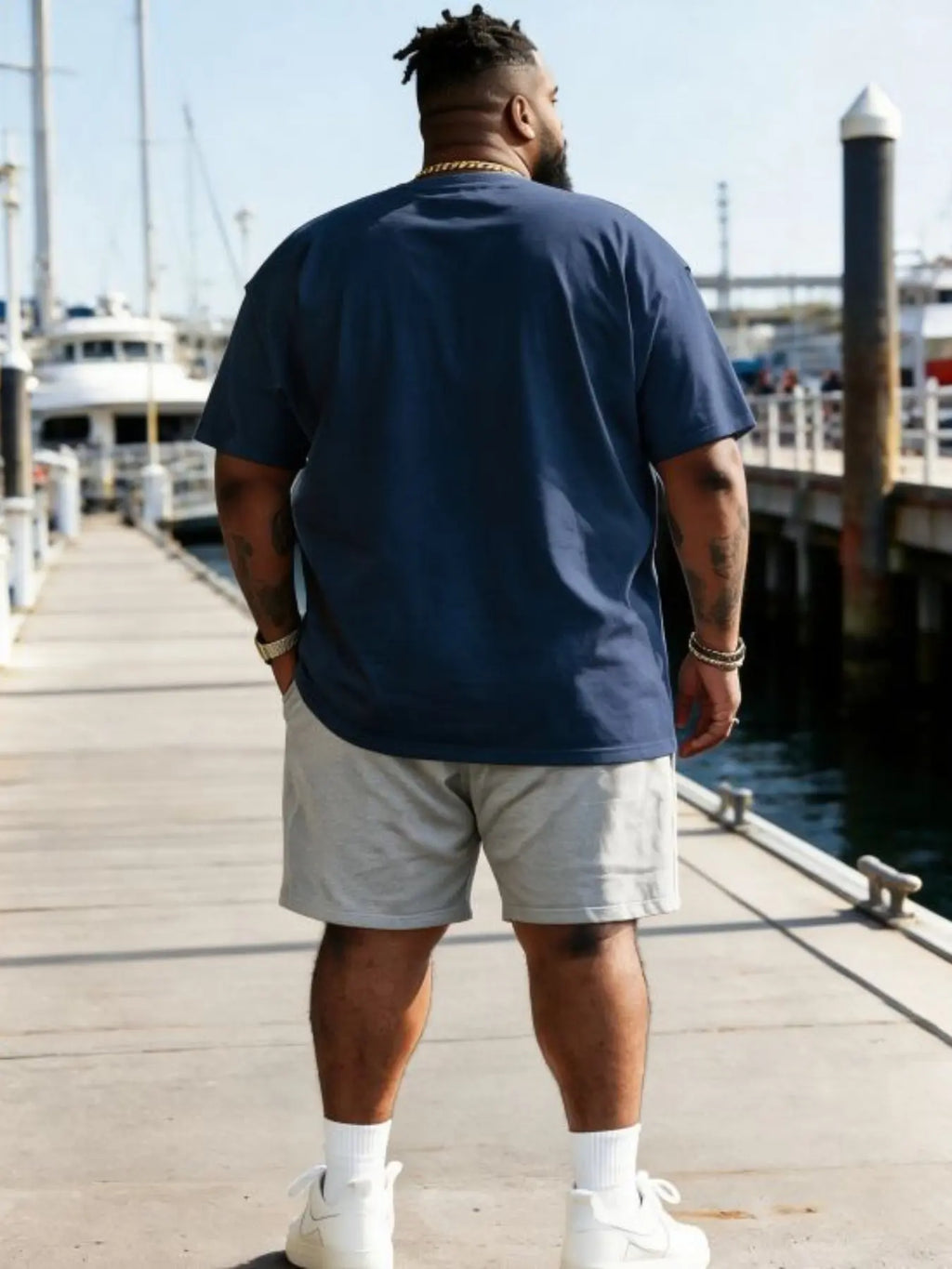 Men's Two-Piece Set, Short Sleeve Casual Outfit, Printed T-Shirt & Shorts, Summer Vacation, Street Wear