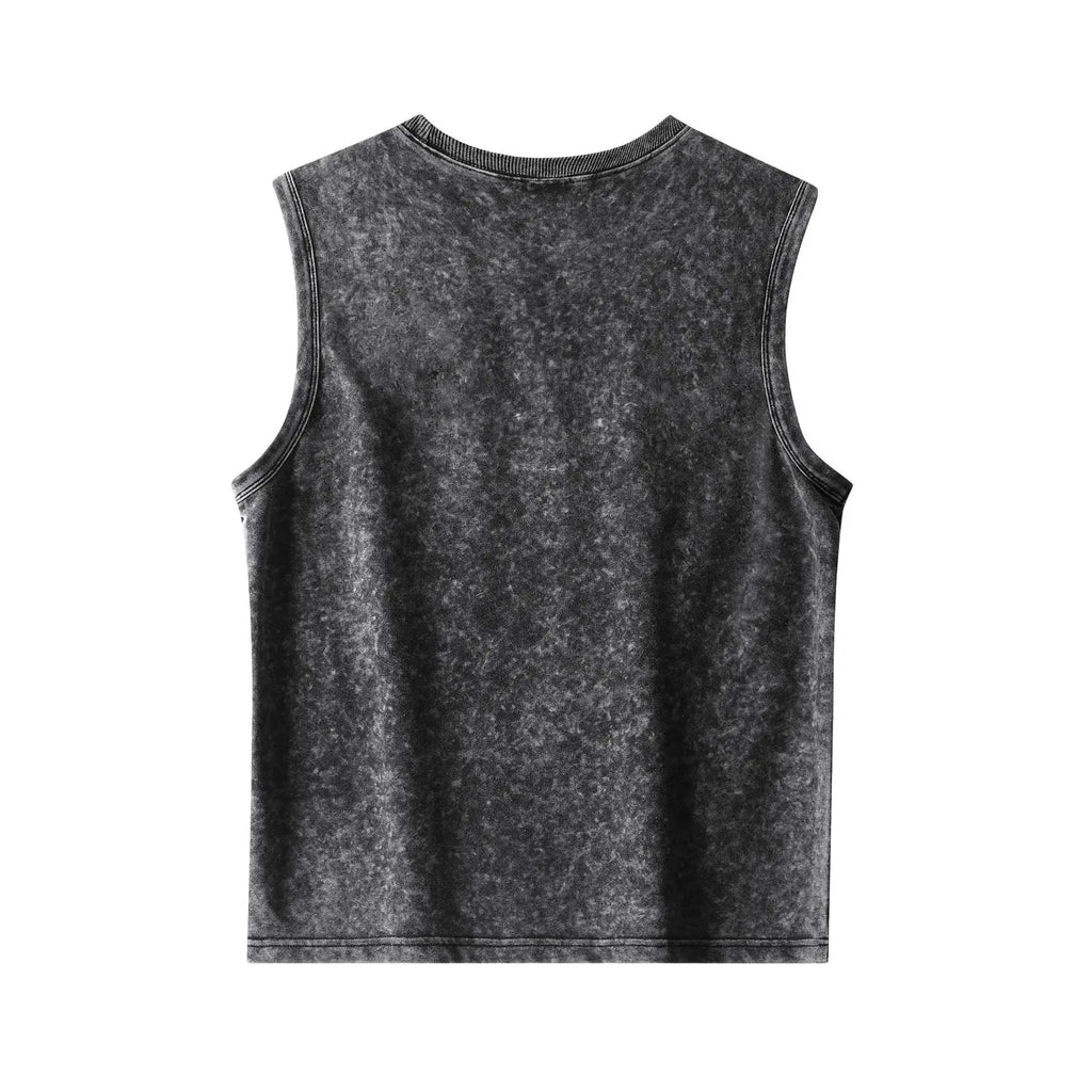 4-Pack Men's Vintage Acid Wash Tank Tops: Lightweight Casual Gym Vests