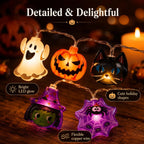 USB-Powered Pumpkin LED String Lights, 59.06–118.11-Inch Halloween & Fall Hanging Garland, Warm Festive Lights for Mantel, Window, Bedroom, Party, Thanksgiving & Home Decor