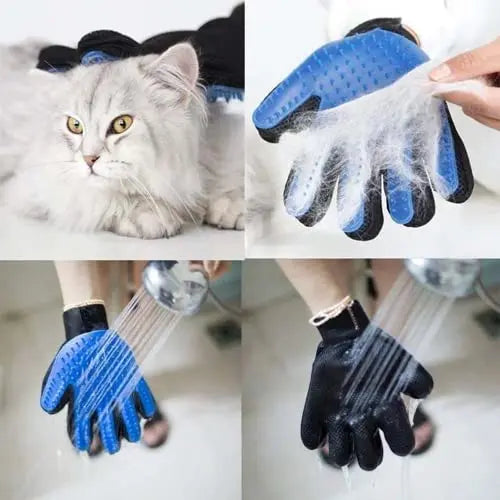 Upgraded 5-Finger Multifunctional Pet Grooming Deshedding & Massage Mitts Set