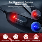 Solar Powered Fake Car Alarm Light,  Plastic Material Auto Light Sensor LED Simulated Security Warning Flashing Light, No Wiring DIY Car Anti-Theft Dummy Alarm Lamp