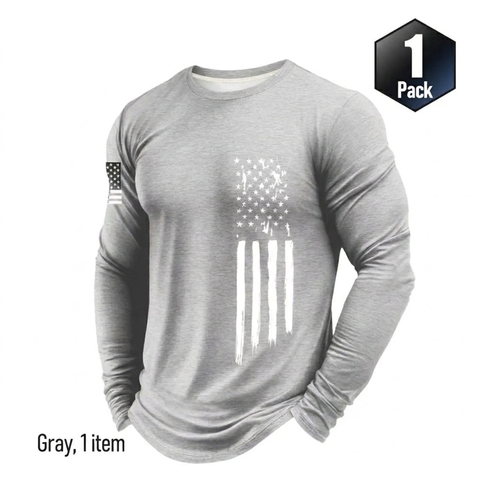 Men's 5-Pack Lightweight Long Sleeve Quick-Dry Athletic Shirts