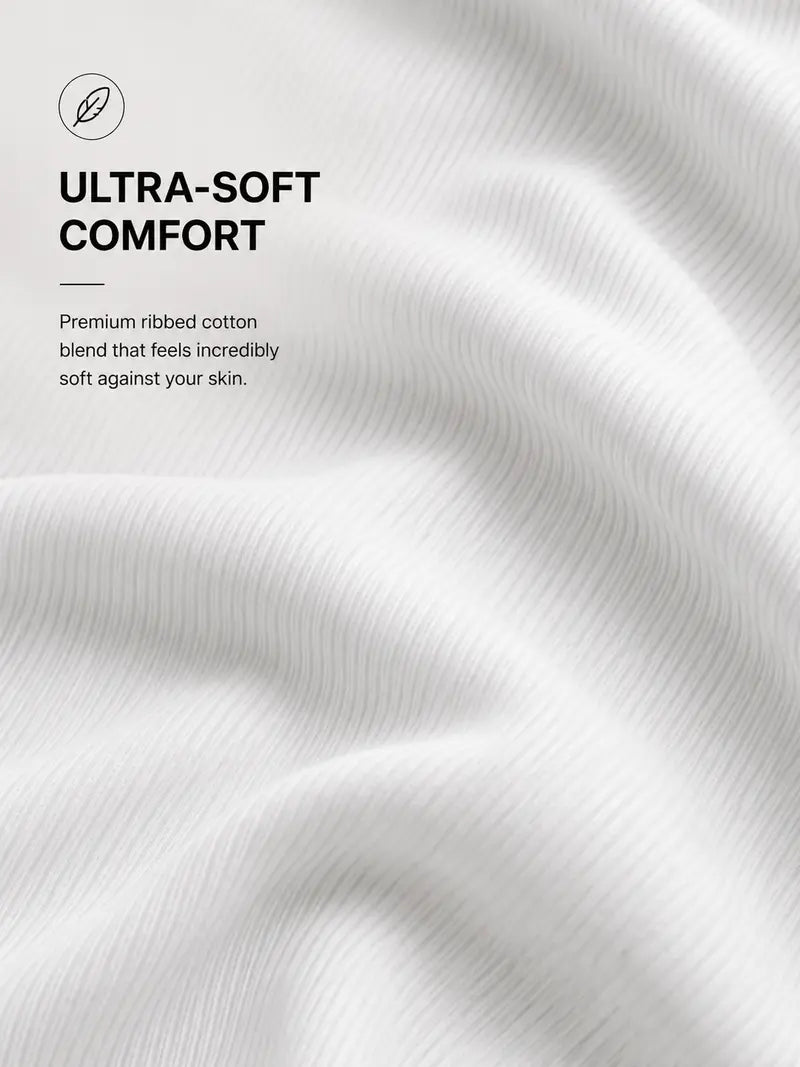 Haus | Premium Ultra-Soft Cotton Fitted Tanks 3 Pack / 6 Pack