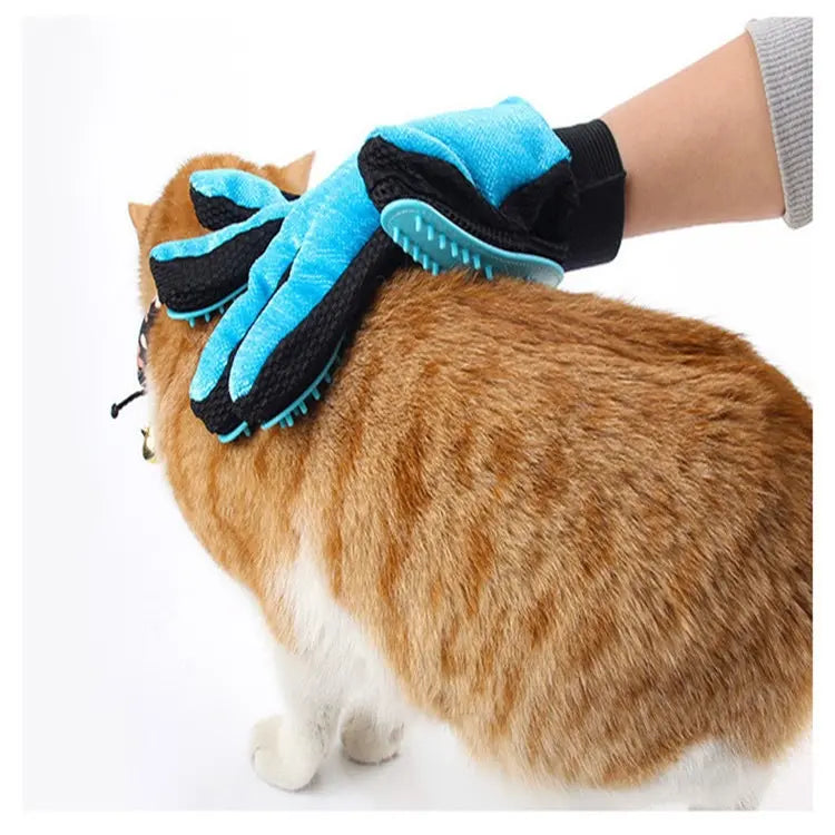 Upgraded 5-Finger Multifunctional Pet Grooming Deshedding & Massage Mitts Set