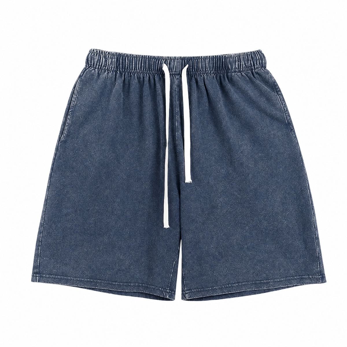 Unisex Vintage Acid Wash Cotton Athletic Sweat Shorts