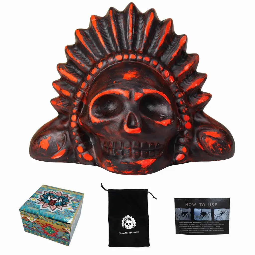 Aztec Death Whistle | Handmade Loud Authentic Clay Screaming Whistle with Bag