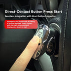 Futuristic Mecha Armor Push to Start Button Cover | 3D Metal Anti-Scratch Engine Ignition Protector | Cool Car Interior Gadget