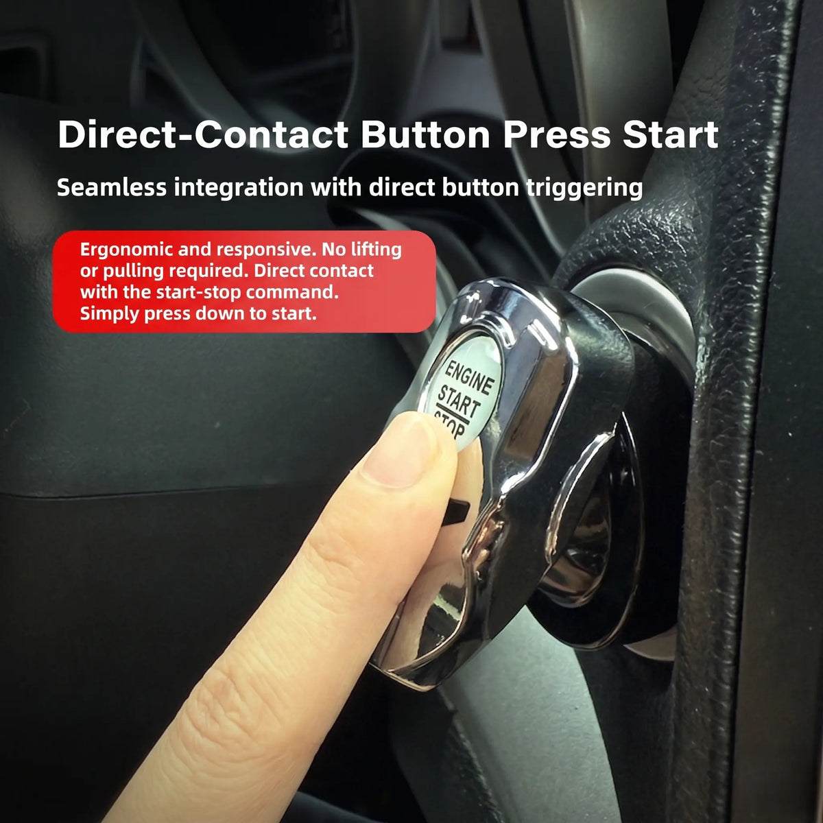 Futuristic Mecha Armor Push to Start Button Cover | 3D Metal Anti-Scratch Engine Ignition Protector | Cool Car Interior Gadget