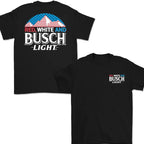 Red White and Busch Light T-Shirt for Men Women, Funny Patriotic Beer Lover Tee, Flag Mountain Graphic T-Shirt, 4th of July Drinking Party Shirt, Vintage Summer Beer Tee, Father’s Day Gift for Beer Lovers, Casual Streetwear Shirt