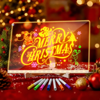 GOMYMO LED Drawing Board for Kids - LED Light Entertainment Toy with Light Effects, Colored Markers, Adjustable Stand, Drawing Templates, Reusable Erasable Doodle/Message Board, Cool Christmas/Viral Christmas Gifts for Boys, Cool Gifts For Kids,techvibes