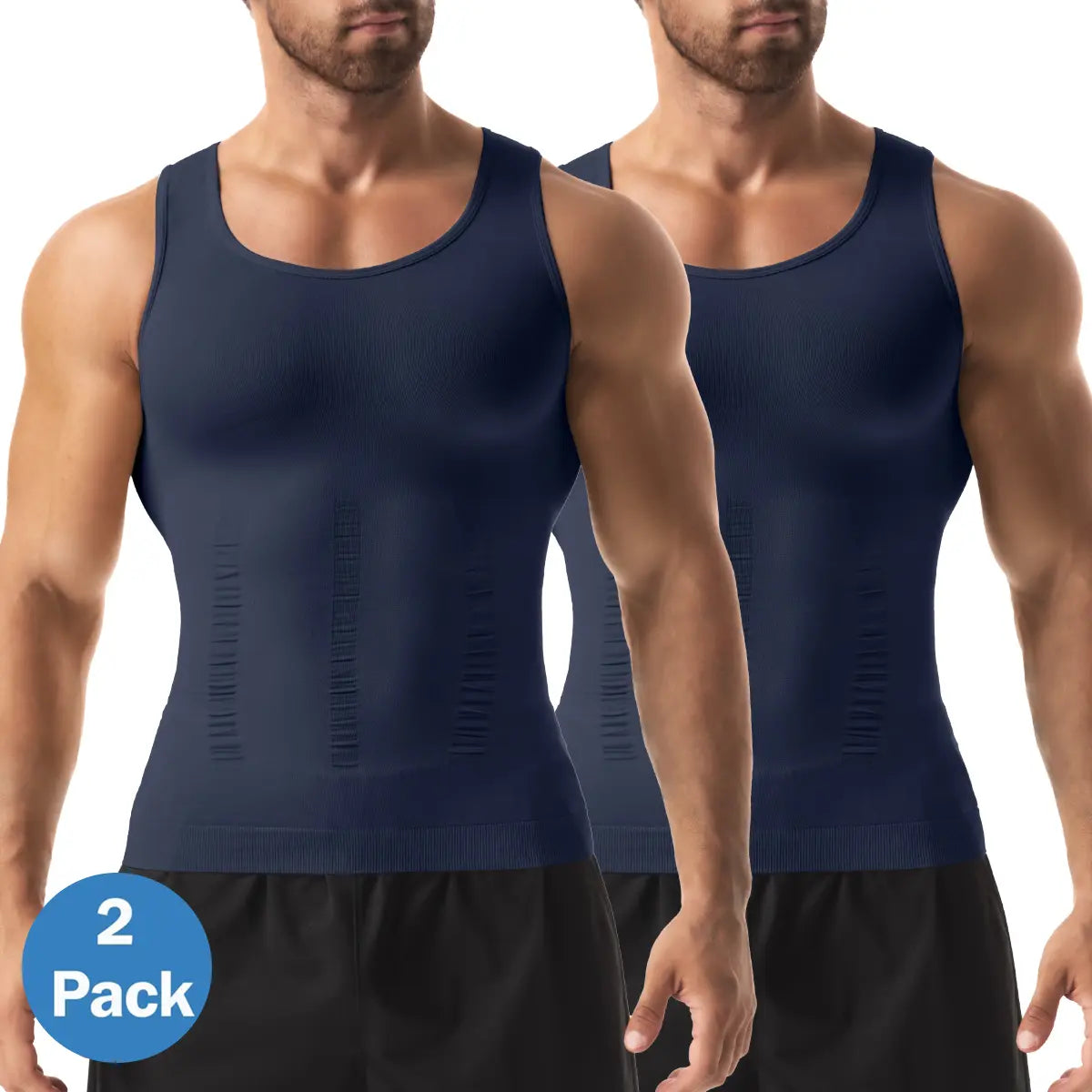1/2/3/4 Pack Menswear Shapewear Compression Tank Top Daily Casual Undershirt Tummy Control Workout Underwear Shirt Body Shaper Breathable Elastic Soft Stretchy Fabric Sports Sleeveless Fitted
