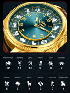 Men's Russian Roulette 12 Zodiac Interactive Waterproof Quartz Watch