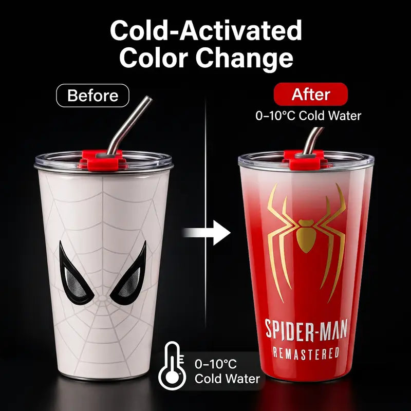 Marvel Spider-Man 700ml Cold-Only Insulated Tumbler with Lid and Straw